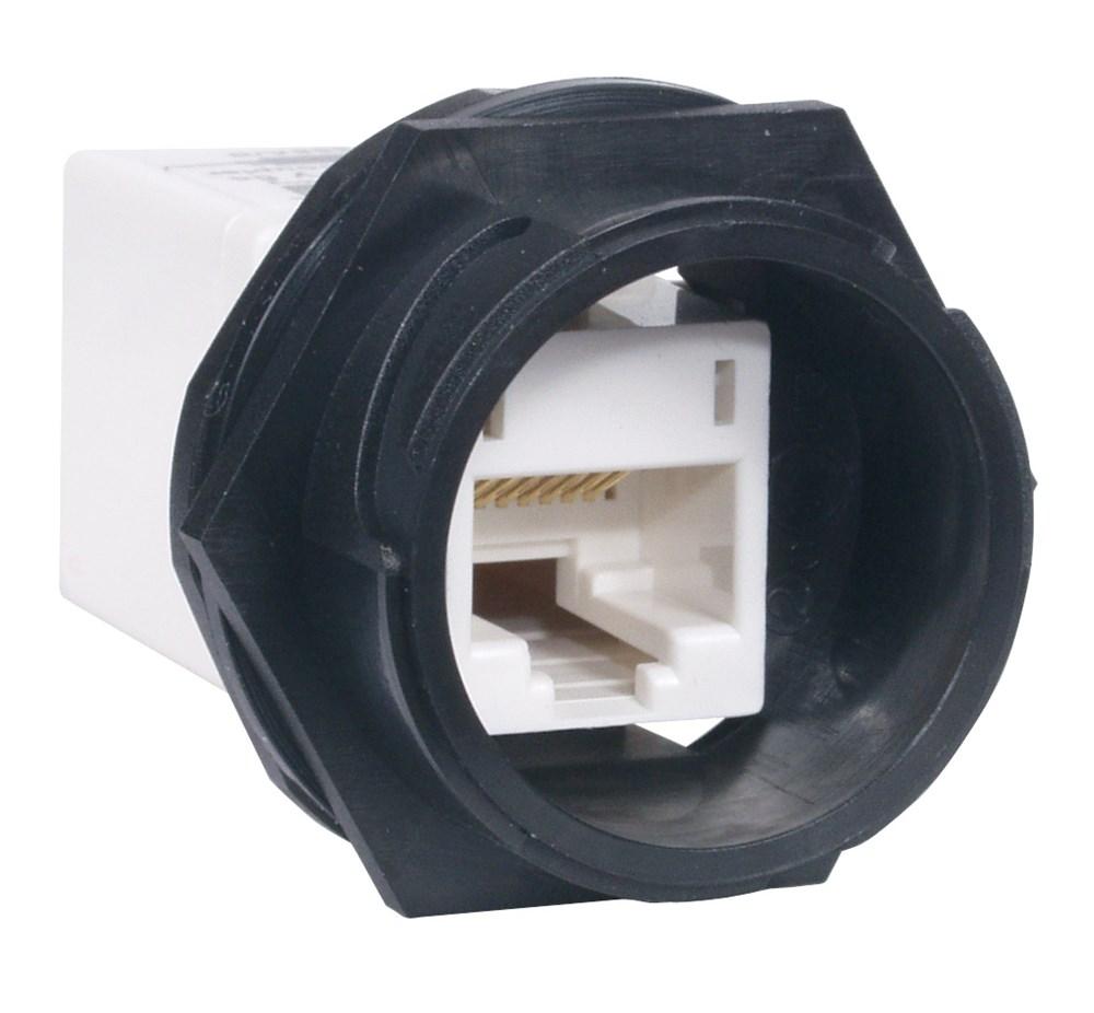 JACK, IN-LINE COUPLER,HI,5E,WH