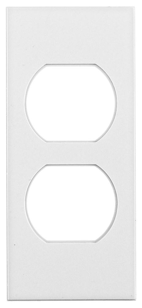 FACEPLATE, SNAP-IN, DUPLEX, WH