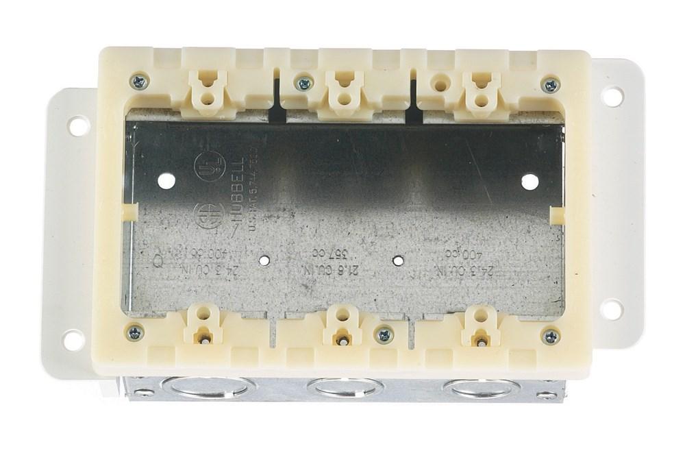 3-GANG DRY WALL BOX, 1.25&#34; KO