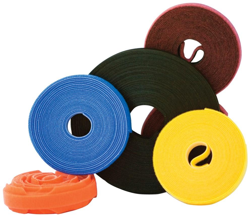 CABLEMGT, FASTENER,VELCRO,5&#34;,BK,10PK