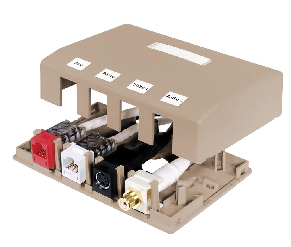 HOUSING, SURFACE MOUNT,4 PORT,AL