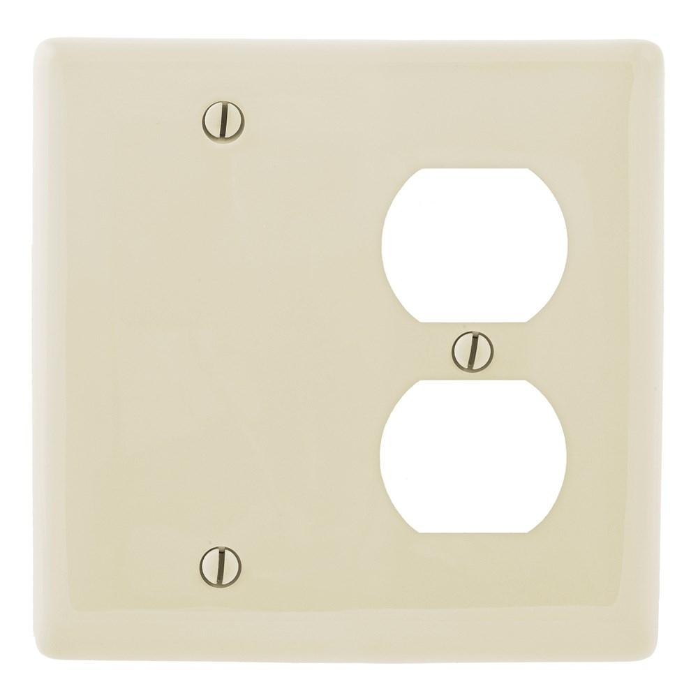 WALLPLATE, 2-G, 1) DUP 1) BLANK, LA