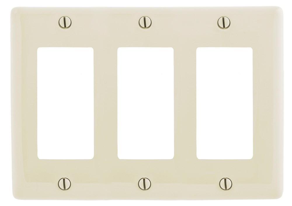 WALLPLATE, 3-G, 3) RECT, LA