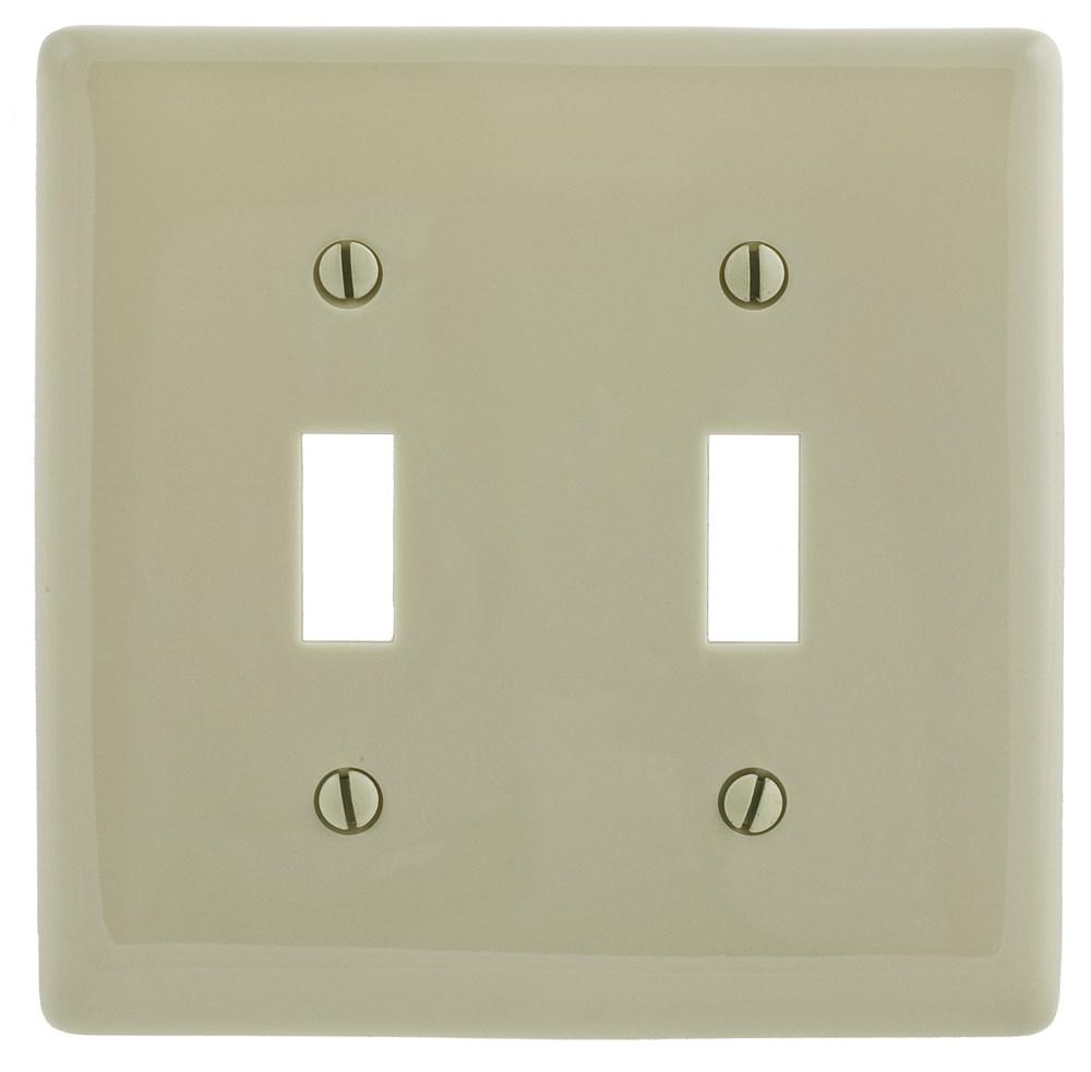 WALLPLATE, 2-G, 2) TOGG, IVORY