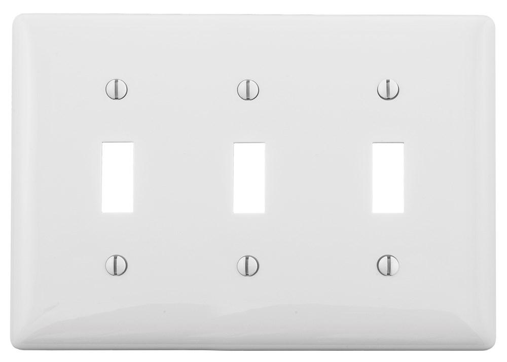 WALLPLATE, 3-G, 3) TOGG, WHITE