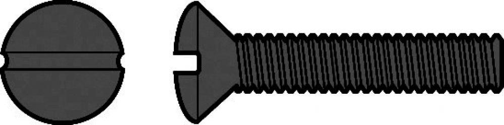 WALLPLATE SCREW, 1&#34;, BLACK (1=100)