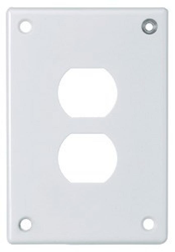 SEC WALLPLATE, 1-G, DUP, WH