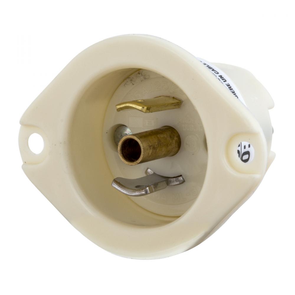 LKG FLG-INLET,MIDGET 15A 125V,ML-2P,HBL