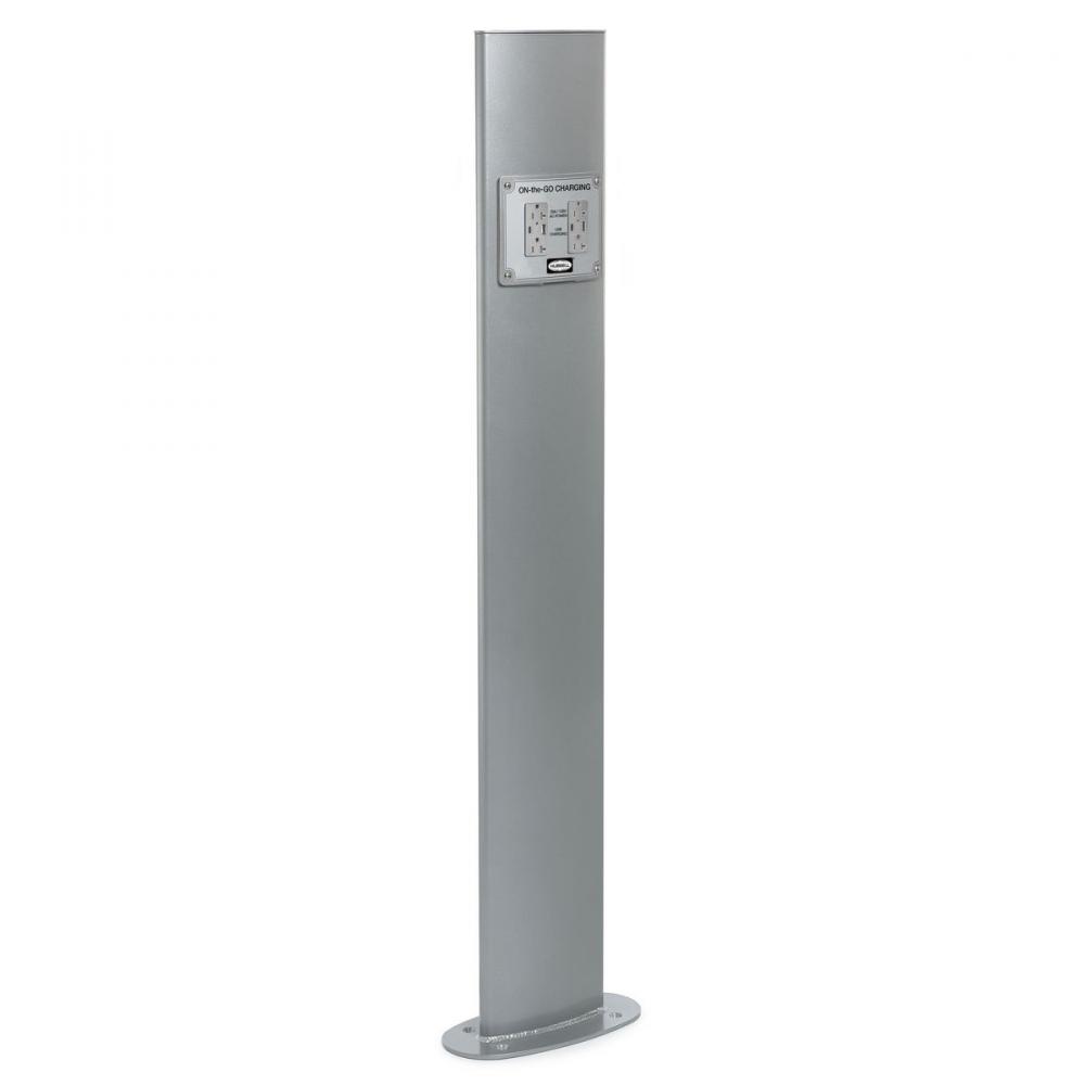 CHARGING/POWER PEDESTAL, 52&#34;, GRY