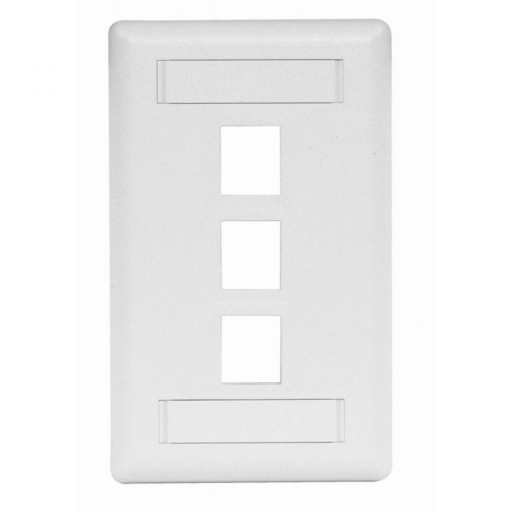 PLATE, WALL,FLUSH,1-G,3PORT,WH