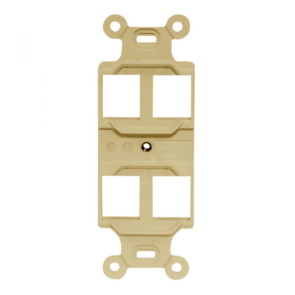 STYLELINE DUPLEX OUTLET FRAME, 4 P,EI