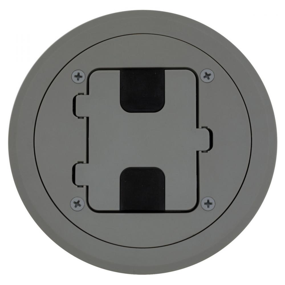 FLOOR BOX FLANGE AND DOOR , GRAY