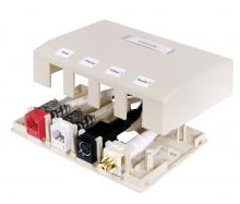 Hubbell Wiring Device-Kellems ISB4OW - HOUSING, SURFACE MOUNT,4 PORT,OW