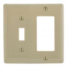 Hubbell Wiring Device-Kellems NP126INA - WALLPLATE, 2-G, 1) TOG 1) REC, IVORY