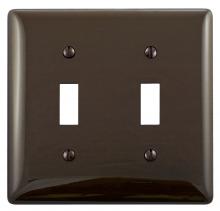 Hubbell Wiring Device-Kellems NP2 - WALLPLATE, 2-G, 2) TOG, BR