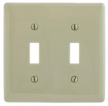 Hubbell Wiring Device-Kellems NP2INA - WALLPLATE, 2-G, 2) TOGG, IVORY