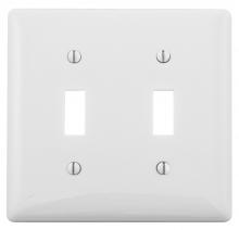 Hubbell Wiring Device-Kellems NP2WNA - WALLPLATE, 2-G, 2) TOGG, WHITE