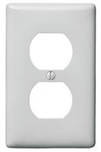 Hubbell Wiring Device-Kellems NP8OW - WALLPLATE, 1-G, 1) DUP, OW