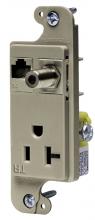 Hubbell Wiring Device-Kellems RJ620ALTR - JLOAD 20A MEDIA OUTLET TR,  ALMOND