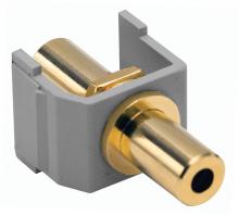 Hubbell Wiring Device-Kellems SF35GFFGY - SNAP-FIT, KEYSTONE,3.5MM,F/F,GOLD,GY