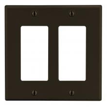 Hubbell Wiring Device-Kellems P262 - WALLPLATE, 2-G, 2) DEC, BR