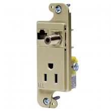 Hubbell Wiring Device-Kellems RJ650ITR - JLOAD 15A MEDIA OUTLET TR,  IVORY