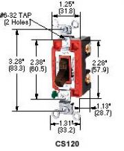 Hubbell Wiring Device-Kellems CS1224GY - 4 WAY TOG, CONST GRD, 20A 120/277V, GY