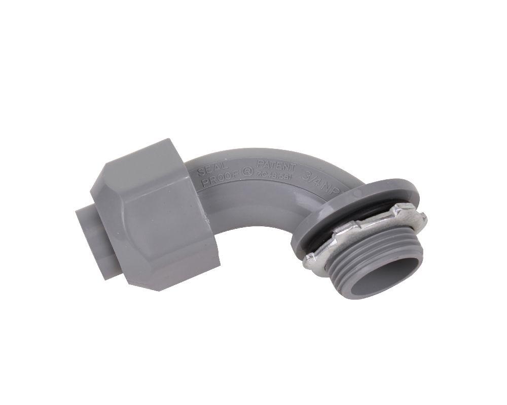 3/4&#34;x90D NM ELBOW GREY SCREW-ON KWIKFLEX