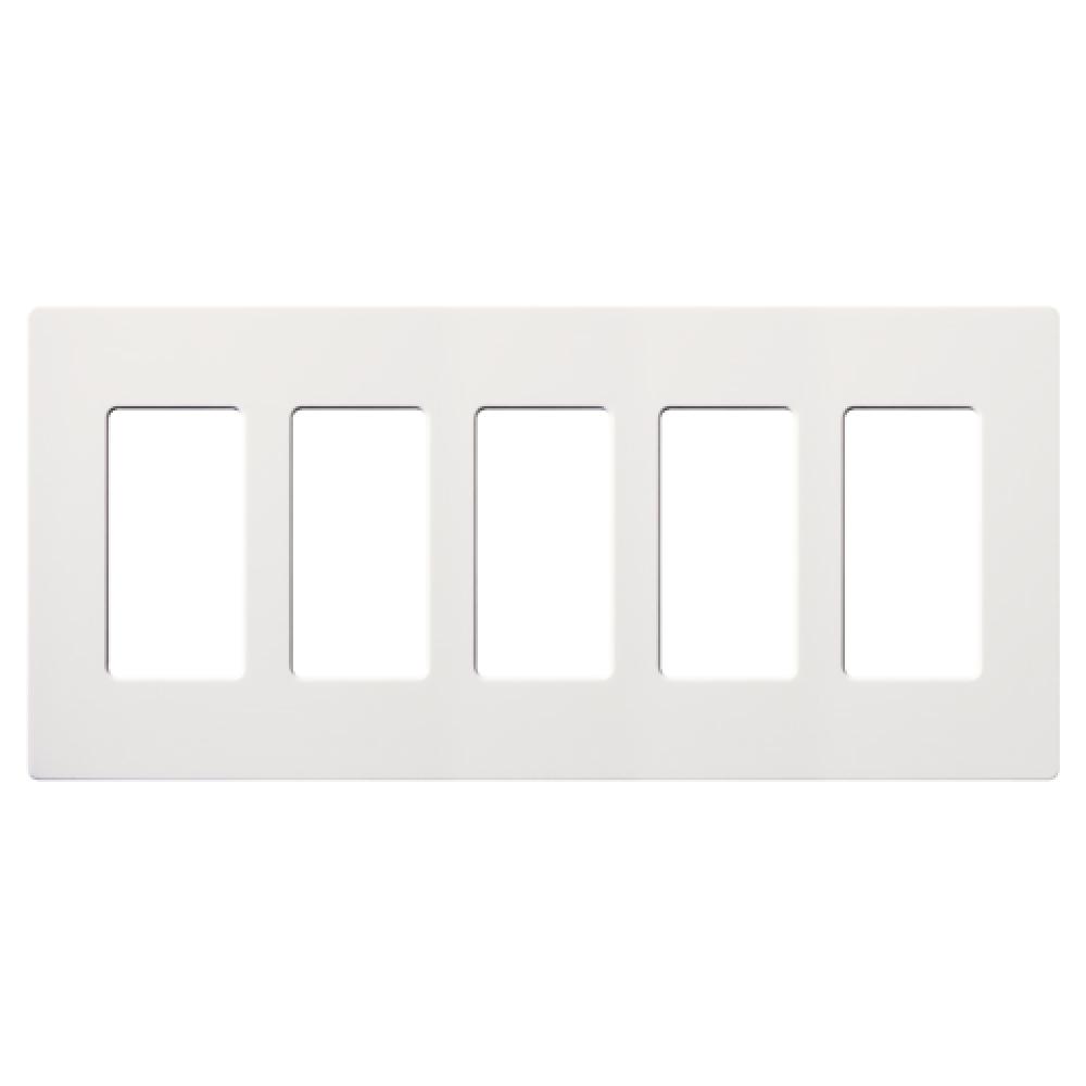 CLARO WALLPLATE 5 GNG WHITE