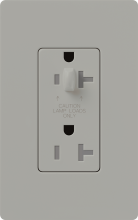 Lutron Electronics CAR-15-HDTR-GR - CLARO 15 A TMPR RESIST HALF DIM RECPT GR